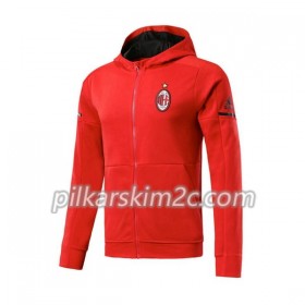 AC Milan Kurtka Treningowa Kapturem 2017-18 Czerwony